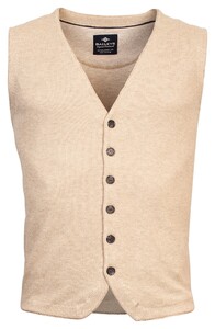 Baileys Buttons Two Color Plated Waistcoat Dark Beige Melange
