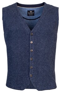 Baileys Buttons Two Color Plated Waistcoat Dark Blue