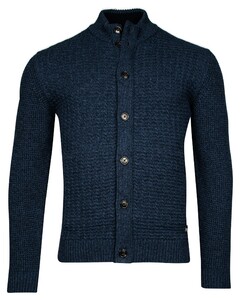 Baileys Cardigan Buttons Structure Knit Vest Dark Blue