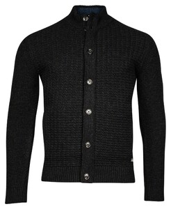 Baileys Cardigan Buttons Structure Knit Vest Navy