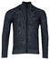 Baileys Cardigan Zip Allover Plated Two-Tone Jacquard Cardigan Navy