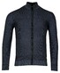 Baileys Cardigan Zip Allover Plated Two-Tone Jacquard Vest Navy