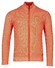 Baileys Cardigan Zip Allover Plated Two-Tone Jacquard Vest Orange