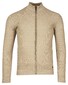 Baileys Cardigan Zip Allover Plated Two-Tone Jacquard Vest Taupe