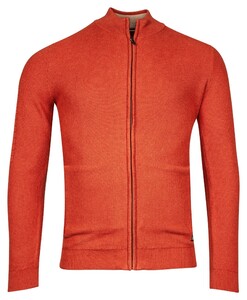 Baileys Cardigan Zip Allover Structure Vest Red Earth