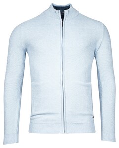 Baileys Cardigan Zip Allover Structure Vest Soft Blue