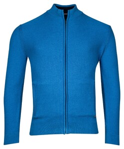 Baileys Cardigan Zip Allover Texture Bright Cobalt