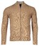 Baileys Cardigan Zip Allover Texture Vest Donker Zand