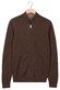 Baileys Cardigan Zip Cotton Cashmere Vest Dark Brown