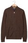 Baileys Cardigan Zip Cotton Cashmere Vest Dark Brown