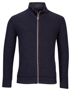 Baileys Cardigan Zip Fine Structure Knit Vest Navy