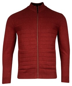 Baileys Cardigan Zip Front Uni Color Multi Structure Knit Vest Deep Red
