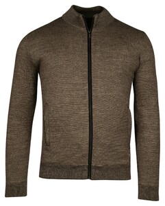 Baileys Cardigan Zip Lined Allover 2 Color Knit Vest Bruin