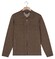 Baileys Cardigan Zip Polo Collar Double Chestpocket Cotton Cashmere Vest Donker Taupe