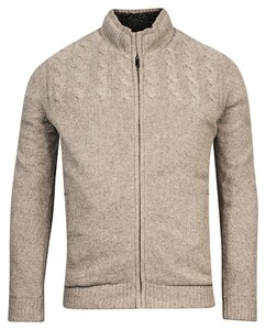 Baileys Cardigan Zip Single Knit Top Cable Knit Vest Beige