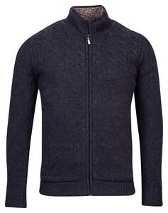 Baileys Cardigan Zip Single Knit Top Cable Knit Vest Navy