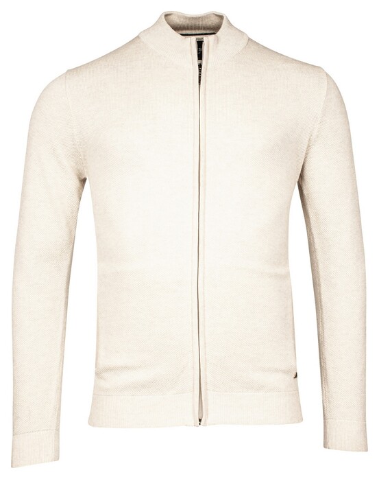 Baileys Cardigan Zip Two-Tone Structure Jacquard Kitt