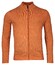 Baileys Cardigan Zip Two-Tone Structure Jacquard Vest Burnt Ochre
