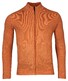 Baileys Cardigan Zip Two-Tone Structure Jacquard Vest Burnt Ochre