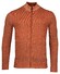 Baileys Cardigan Zip Two-Tone Structure Jacquard Vest Red Earth
