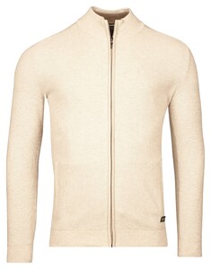 Baileys Combed Cotton Cardigan Zip Allover Structure Knit Kitt Melange