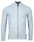 Baileys Combed Cotton Cardigan Zip Allover Structure Knit Vest Pastel Blauw Melange