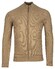 Baileys Combed Cotton Cardigan Zip Allover Structure Knit Vest Taupe