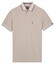 Baileys Contrast Collar Zipped Chest Pocket Cotton Subtle Stretch Polo Midden Grijs