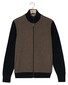 Baileys Cotton Cashmere Fullzip Front Soft Flanel Twill Vest Donker Taupe