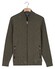 Baileys Cotton Cashmere Fullzip Subtle Horizontal Stripe Vest Dark Forest