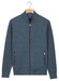 Baileys Cotton Cashmere Fullzip Subtle Horizontal Stripe Vest Mid Denim Blue