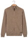 Baileys Cotton Cashmere Lined Cardigan Zip Structure Knit Vest Taupe