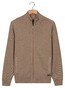 Baileys Cotton Cashmere Lined Cardigan Zip Structure Knit Vest Taupe