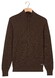 Baileys Cotton Half Zip Allover Two-Tone Trui Dark Brown