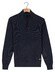 Baileys Cotton Half Zip Allover Two-Tone Trui Dark Denim Blue