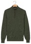 Baileys Cotton Half Zip Allover Two-Tone Trui Donker Groen