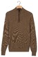Baileys Cotton Half Zip Allover Two-Tone Trui Taupe