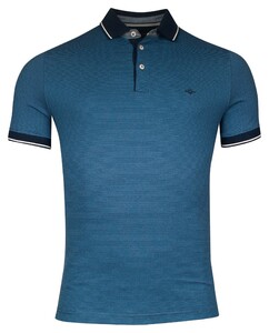 Baileys Cotton Jersey Yarn Dyed Fine Stripes Polo Dark Blue
