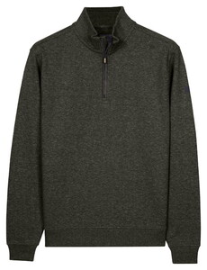 Baileys Cotton Sweatshirt Half Zip Pullover Leaf Green