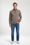 Baileys Cotton Sweatshirt Half Zip Trui Ash Grey