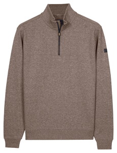 Baileys Cotton Sweatshirt Half Zip Trui Ash Grey