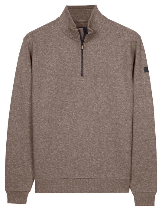 Baileys Cotton Sweatshirt Half Zip Trui Ash Grey