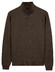 Baileys Cotton Sweatshirt Half Zip Trui Bruin