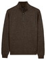 Baileys Cotton Sweatshirt Half Zip Trui Bruin