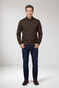 Baileys Cotton Sweatshirt Half Zip Trui Bruin