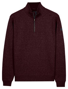 Baileys Cotton Sweatshirt Half Zip Trui Dark Cassis