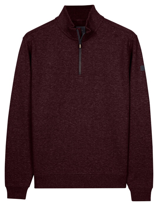 Baileys Cotton Sweatshirt Half Zip Trui Dark Cassis