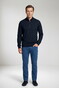Baileys Cotton Sweatshirt Half Zip Trui Navy