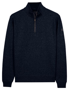 Baileys Cotton Sweatshirt Half Zip Trui Navy
