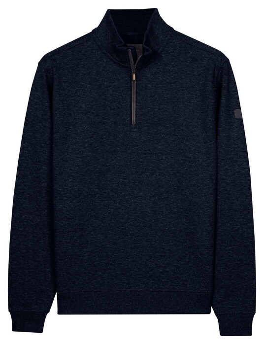 Baileys Cotton Sweatshirt Half Zip Trui Navy